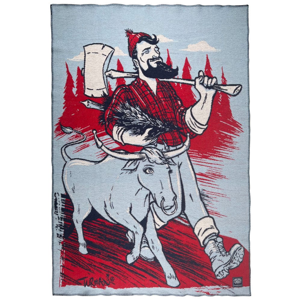 Paul Bunyan & Babe Wool Throw by Faribault Mill